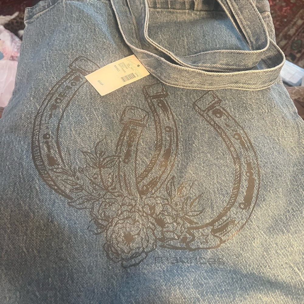 Denim Tote Bag with Horseshoe Design western Maurice’s New